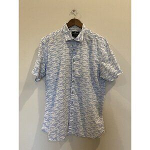 Rodd & Gunn Men’s Wave Print Short Sleeve Button Down Shirt Size XL Sports Fit
